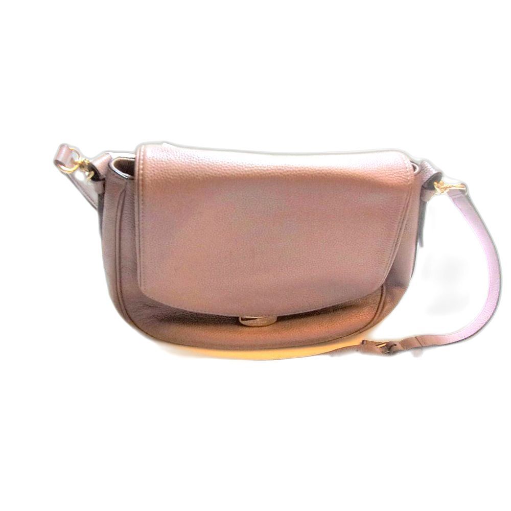 Kate Spade  Khaki Pebble Leather Crossbody Bag  Front Flap Top Handle Chain